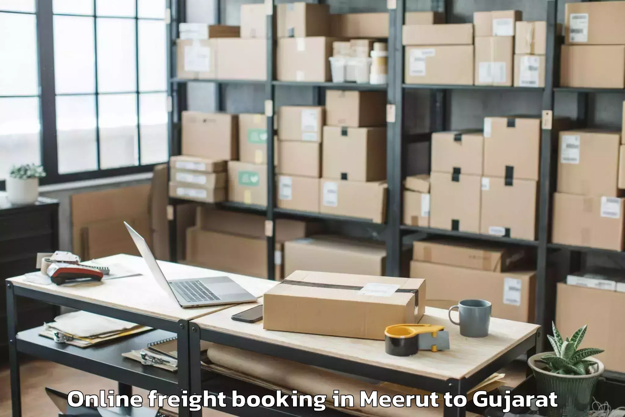 Easy Meerut to Sanand Online Freight Booking Booking